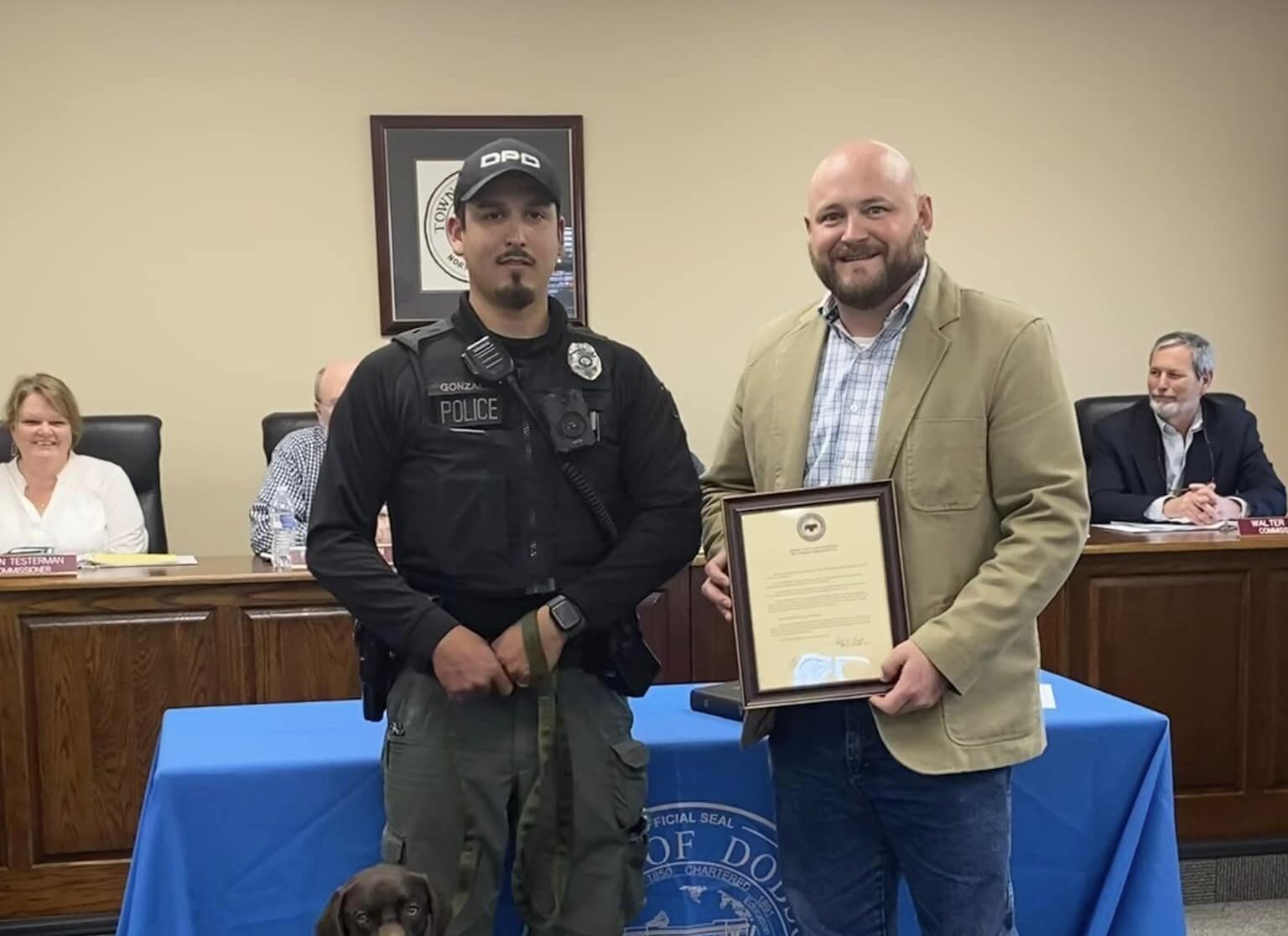 Dobson Law Enforcement on Point for Drug Interdiction with New K9