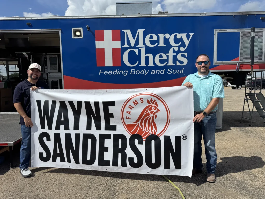 Mercy Chefs Bryan Processing Donation Kerrville
